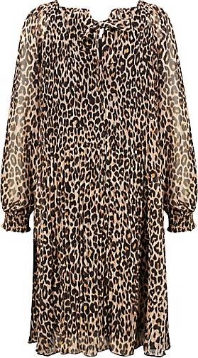 Princess Goes Hollywood Damen Plissee Kleid mit Leoprint
