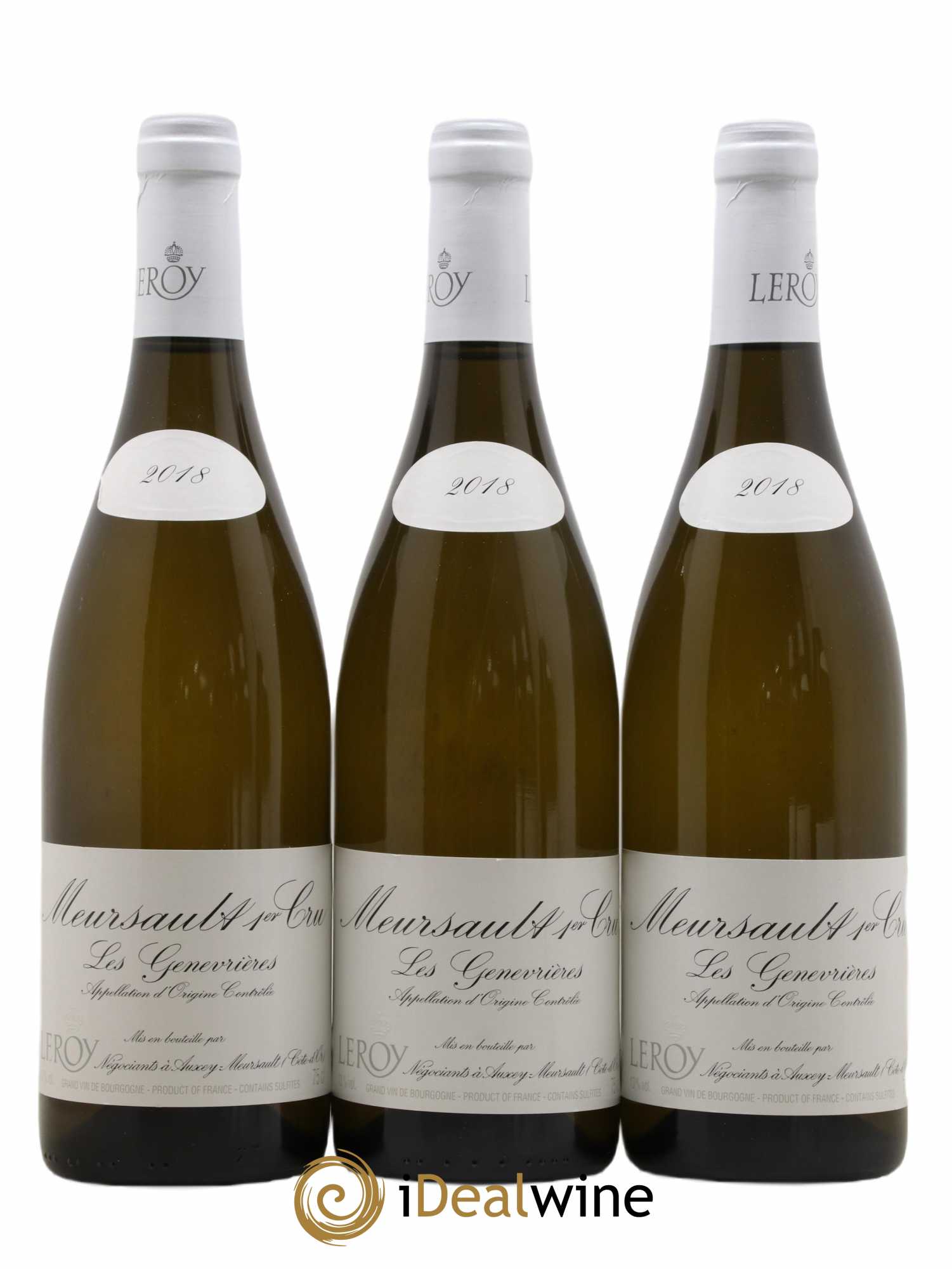 Meursault 1er cru Les Genevrières Leroy SA  2018 - Lot de 6 Bouteilles