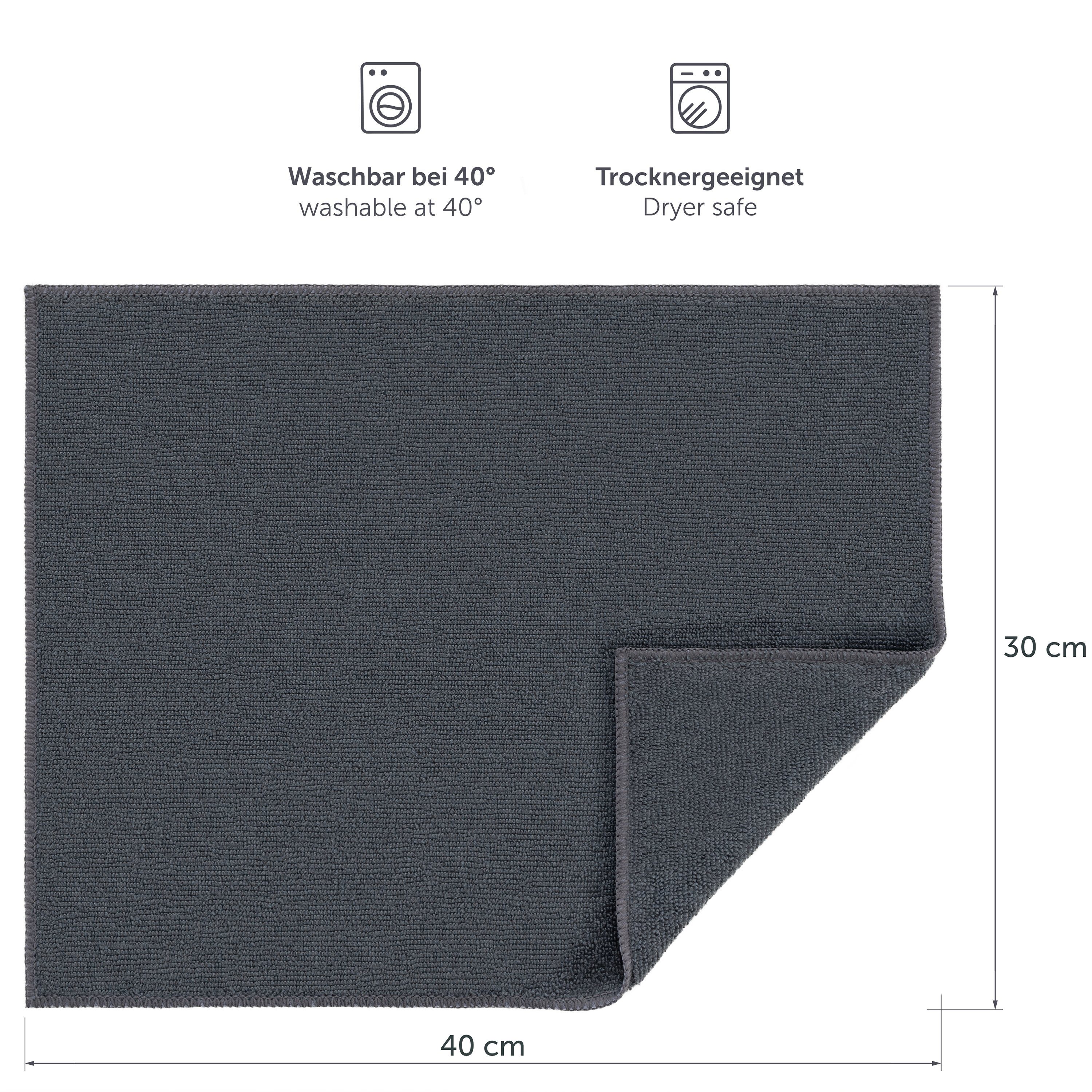 Blumtal Geschirrtuch Mikrofasertücher - umweltfreundliches Allzweck Reinigungstuch 30x40 cm, (Set, 6-tlg., Set bestehend aus 6, 12 oder 24), Fusselfreie und streifenfreie Reinigung