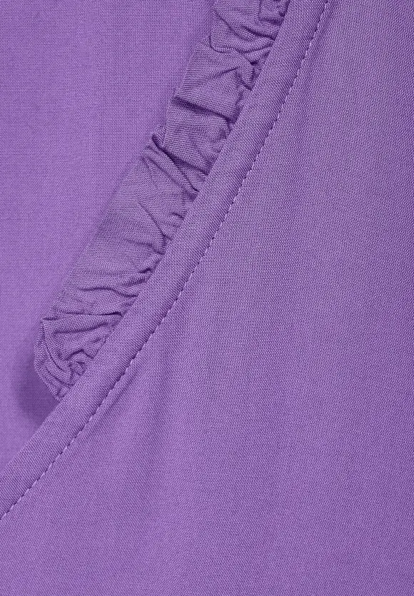 Street One Unifarbene Bluse mit Rüschen
