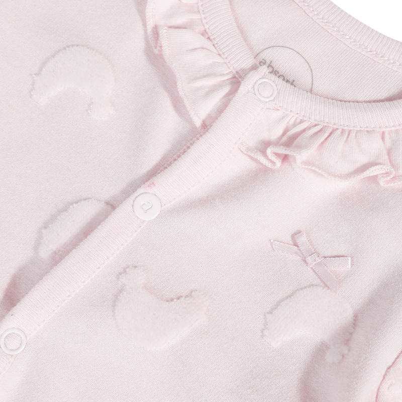 Dors-bien bébé fille rose en velours dévoré naissance Absorba