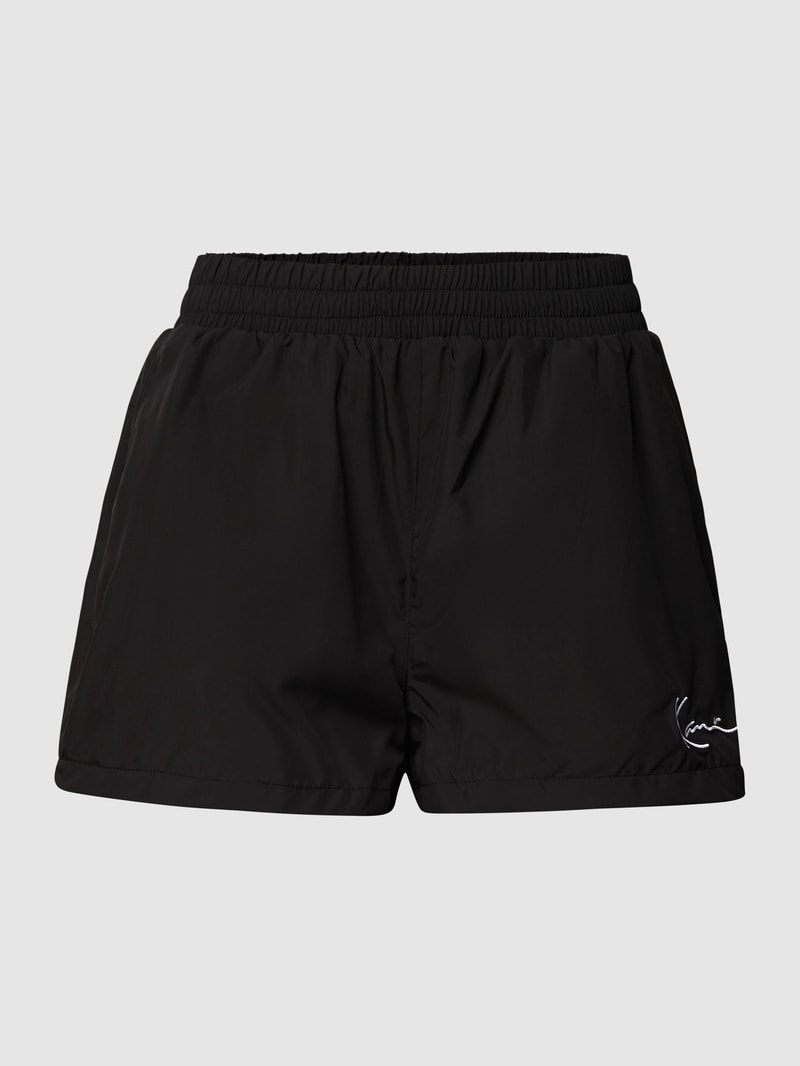 Shorts mit Label-Stitching in black