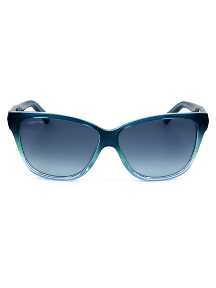Swarovski Damen-Sonnenbrille in Blau günstig kaufen 59