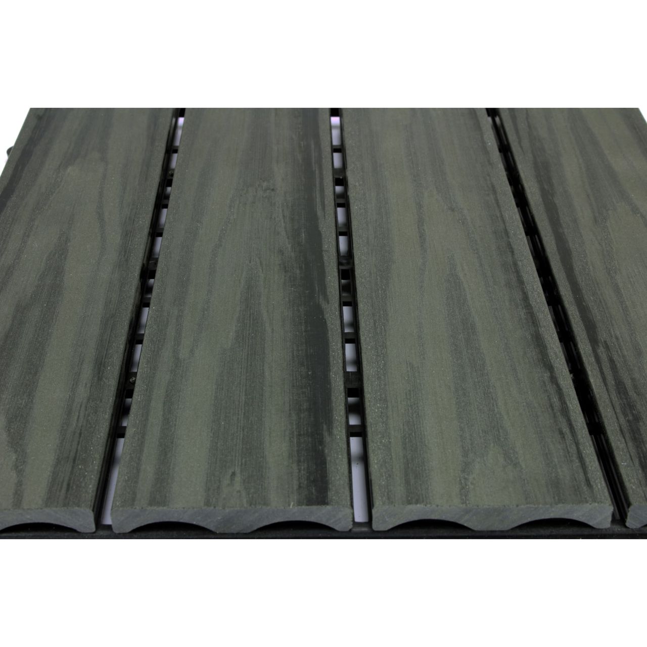 TOP MULTI WPC Fliesen 30 x 30cm anthrazit profiliert 1 m²
