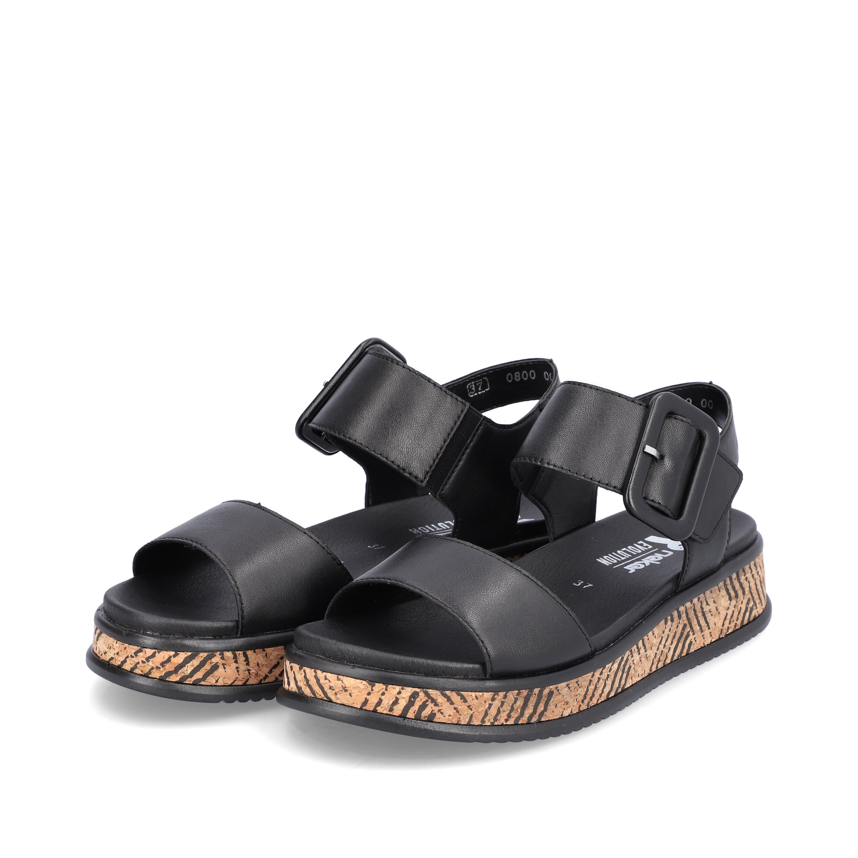 Rieker Damen Riemchensandalen midnight black
