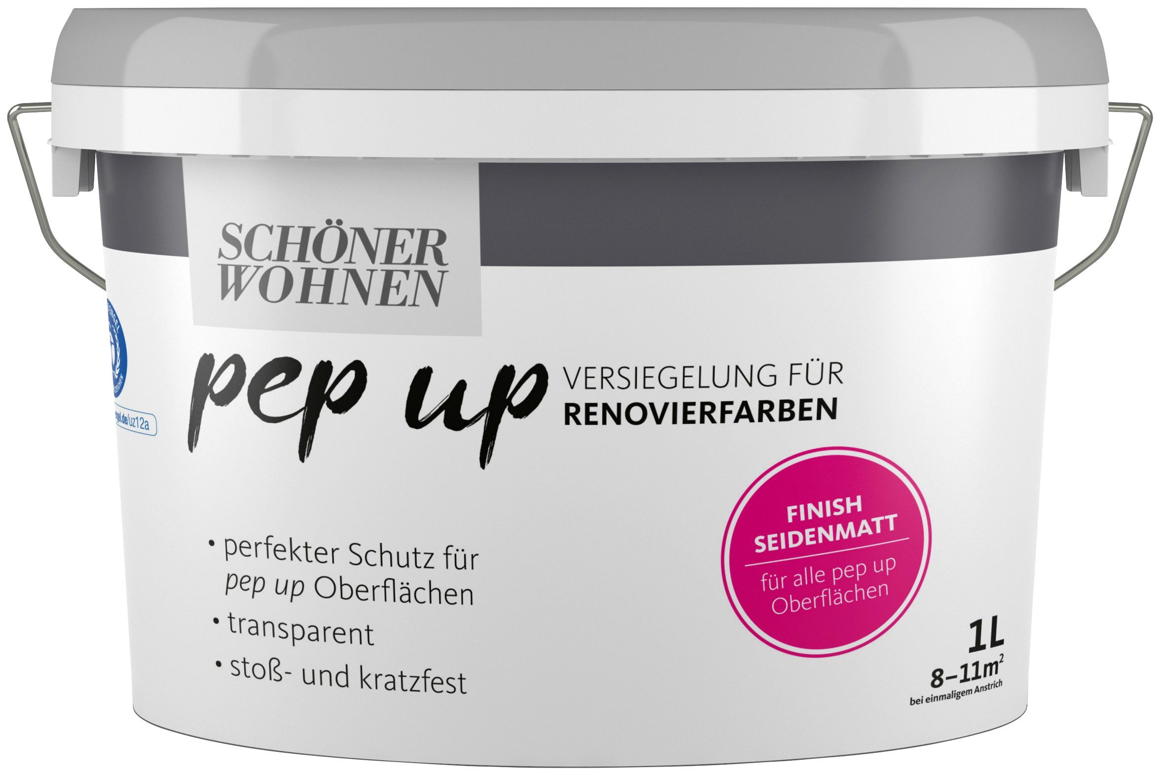SCHÖNER WOHNEN FARBE Holzschutzlasur pep up Versiegelung, 1 Liter, seidenmatt, Oberflächenschutz - stoß und kratzfest