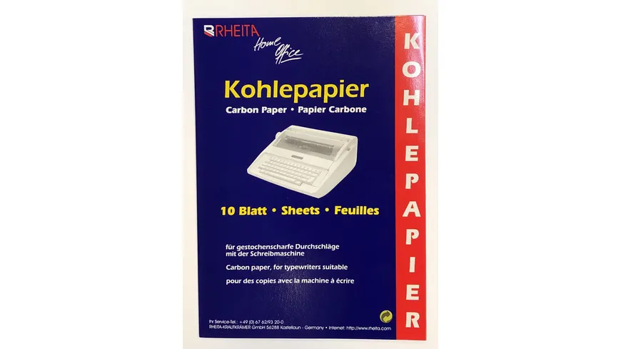 RHEITA Kohlepapier A4 schwarz