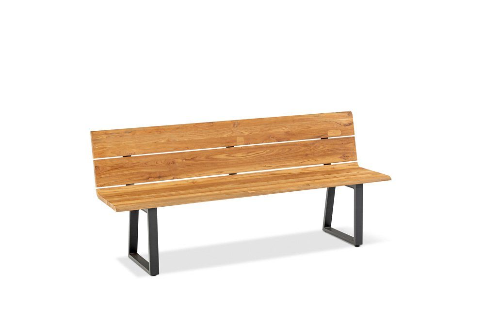 NIEHOFF GARDEN Gartenbank Niehoff Nova Bank Aluminium Anthrazit/Teak (1)