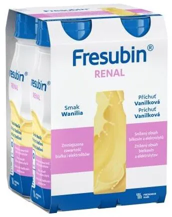 Fresubin Renal, Γεύση Βανίλιας, Υγρό για πόσιμο διάλυμα, 4 φιαλίδια των 200 ml έκαστο
