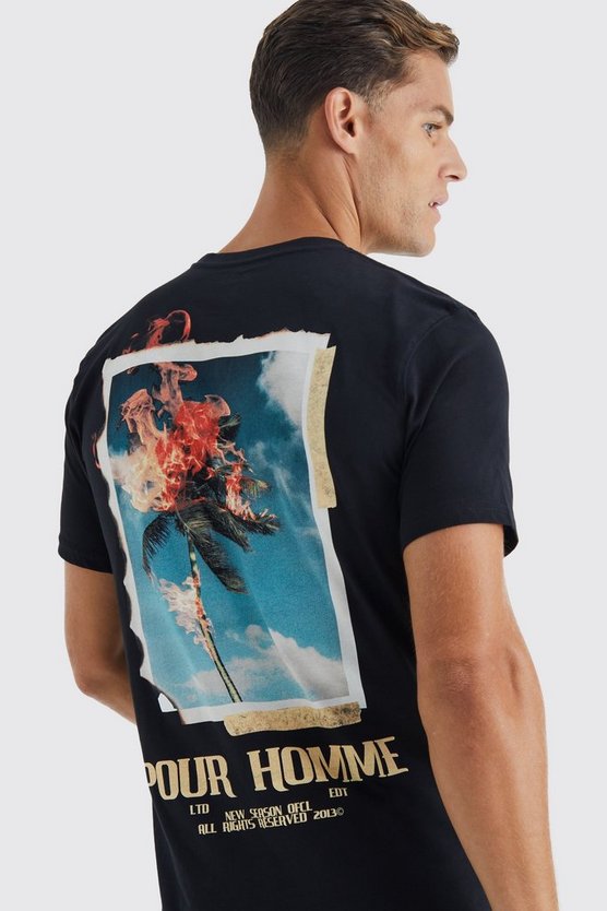Tall T-Shirt mit Palmen Photo Print