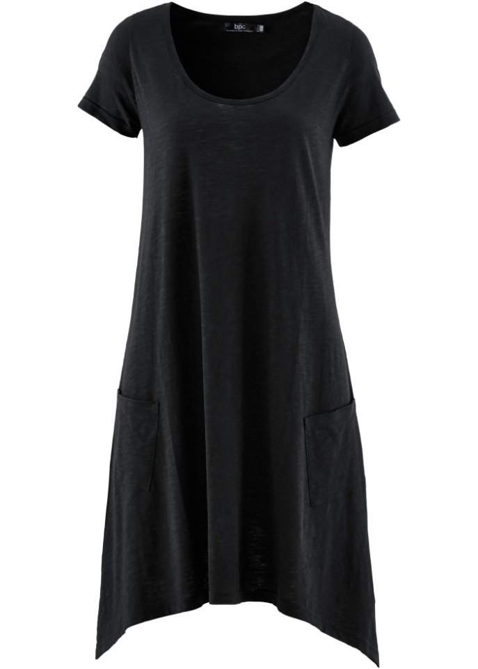 Kurzes Baumwoll-Shirtkleid aus Flammgarn