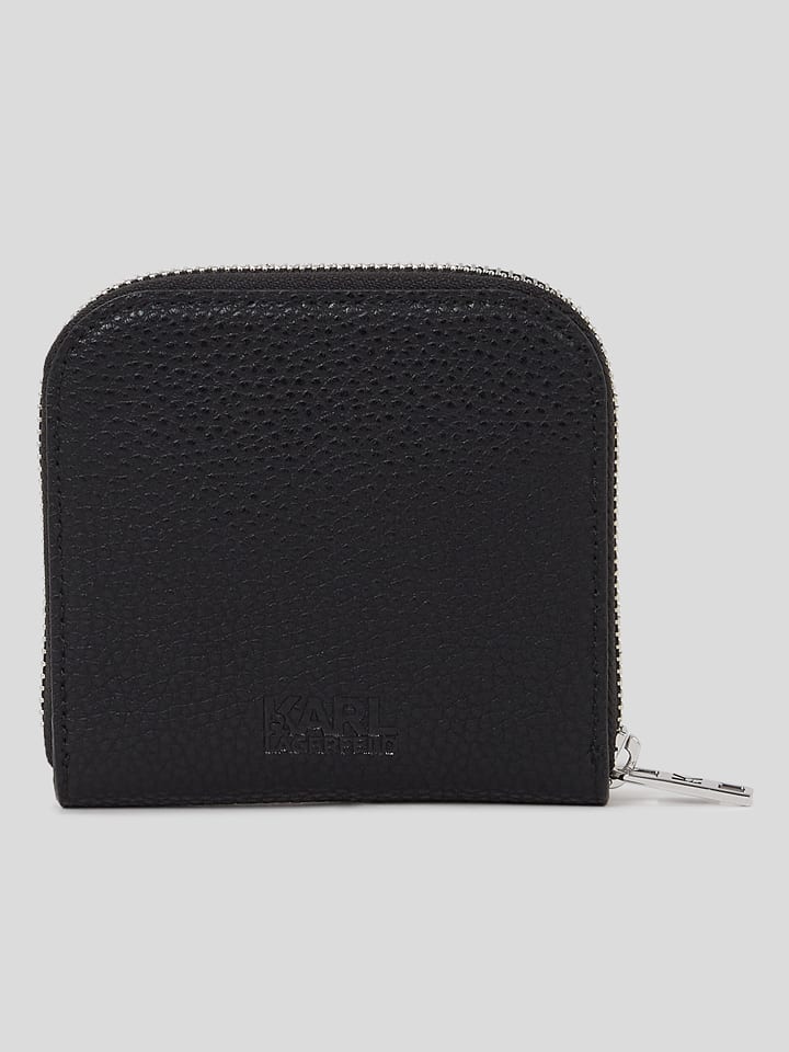 Karl Lagerfeld Leder-Geldbörse in Schwarz günstig kaufen onesize