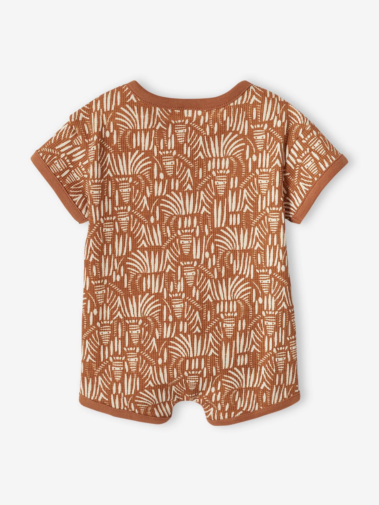 Combishort jungle bébé caramel