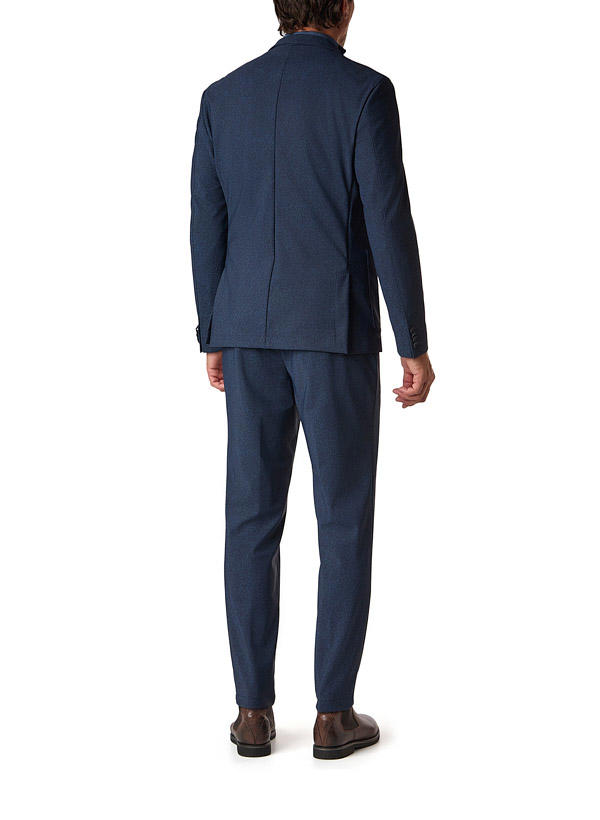 BOSS Black, Anzug Hanry-Genius, Slim Fit, Jersey waschbar, dunkelblau gemustert