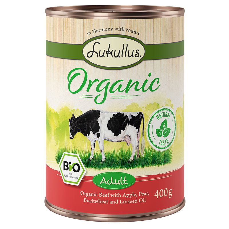 Sparpaket Lukullus Organic 24 x 400 g