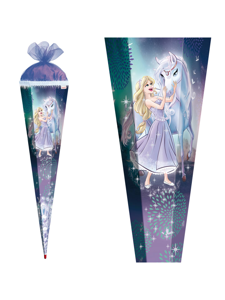 ROTH Schultüte groß Königin im Eis 85 cm, Glitter in Blau günstig kaufen onesize