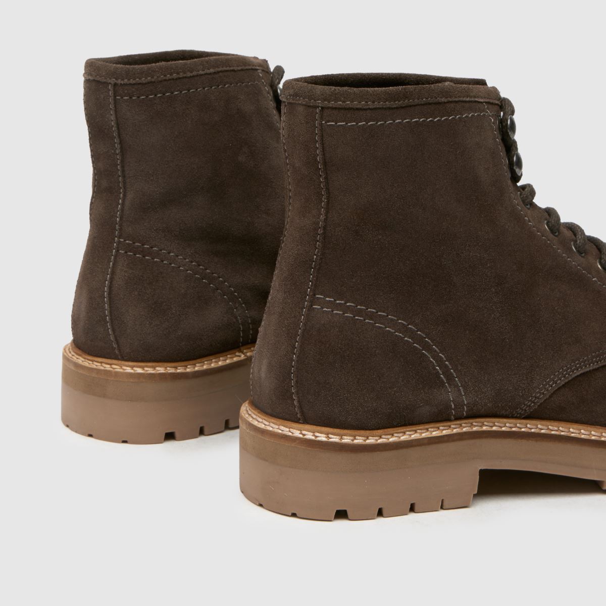 Schuh Django velúr fűzős csizma szürke színben