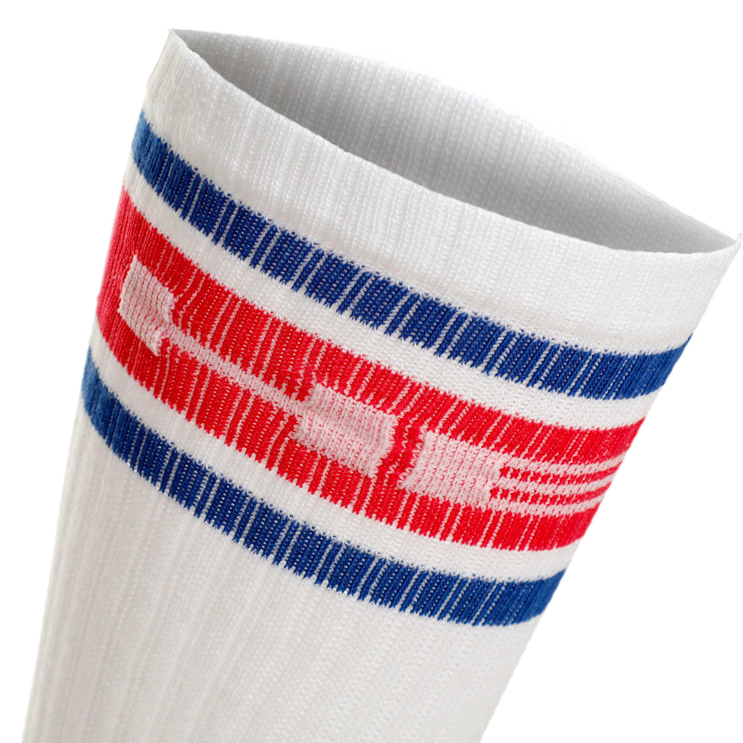 Long Tennissocken - Weiß, Rot