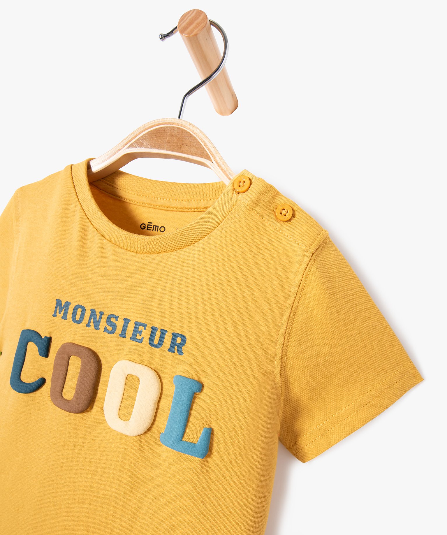 Tee-shirt droit manches courtes imprimé Garçon jaune | GEMO