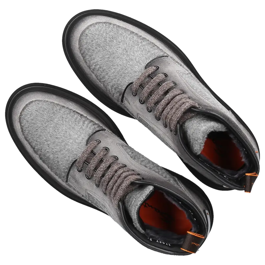 Santoni - Schnürboots 17927 Veloursleder - grau