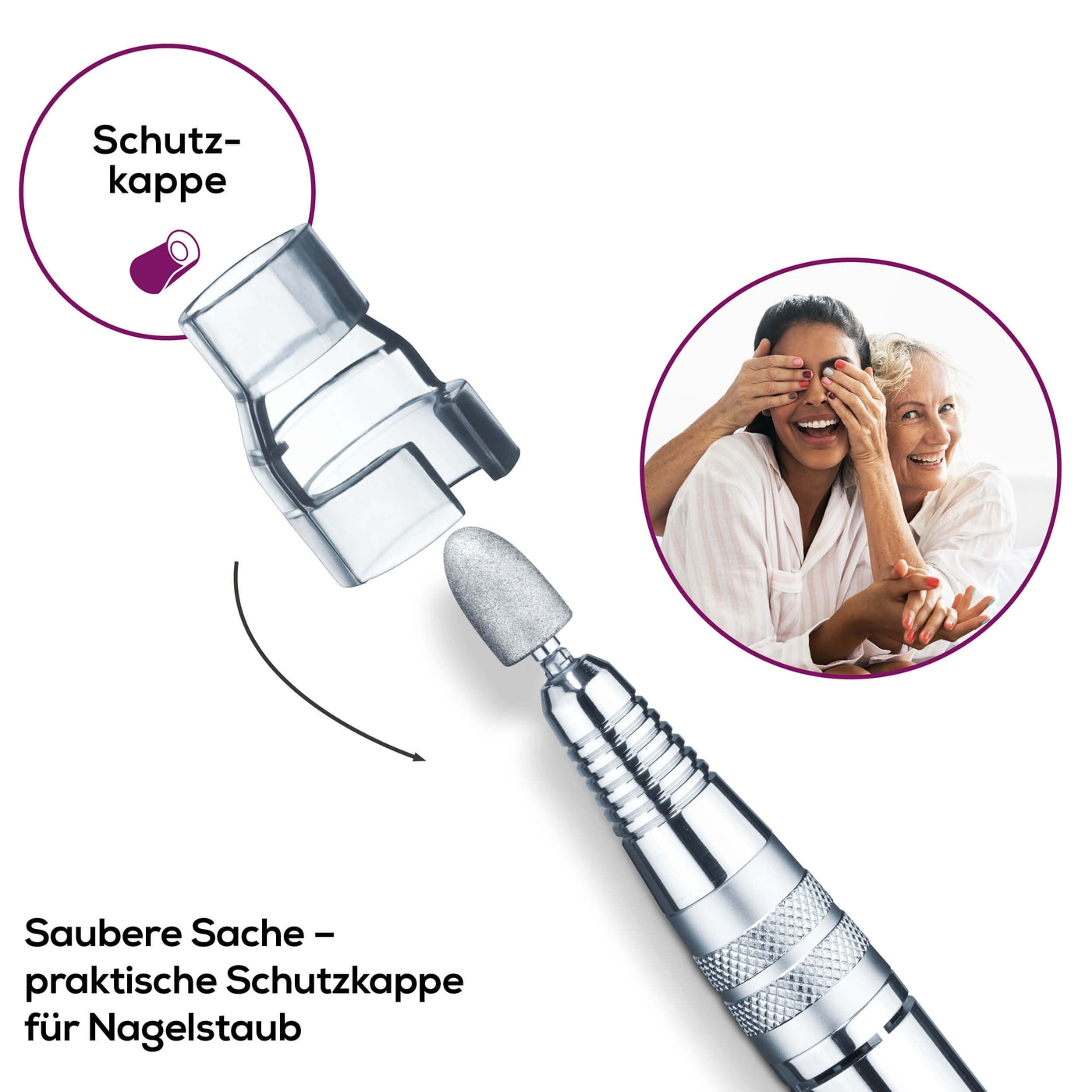 Beurer Maniküre-/Pedikürestation MP 100-Professioneller Nagelfräser stufenlos regelbar mit 10 Aufsätzen