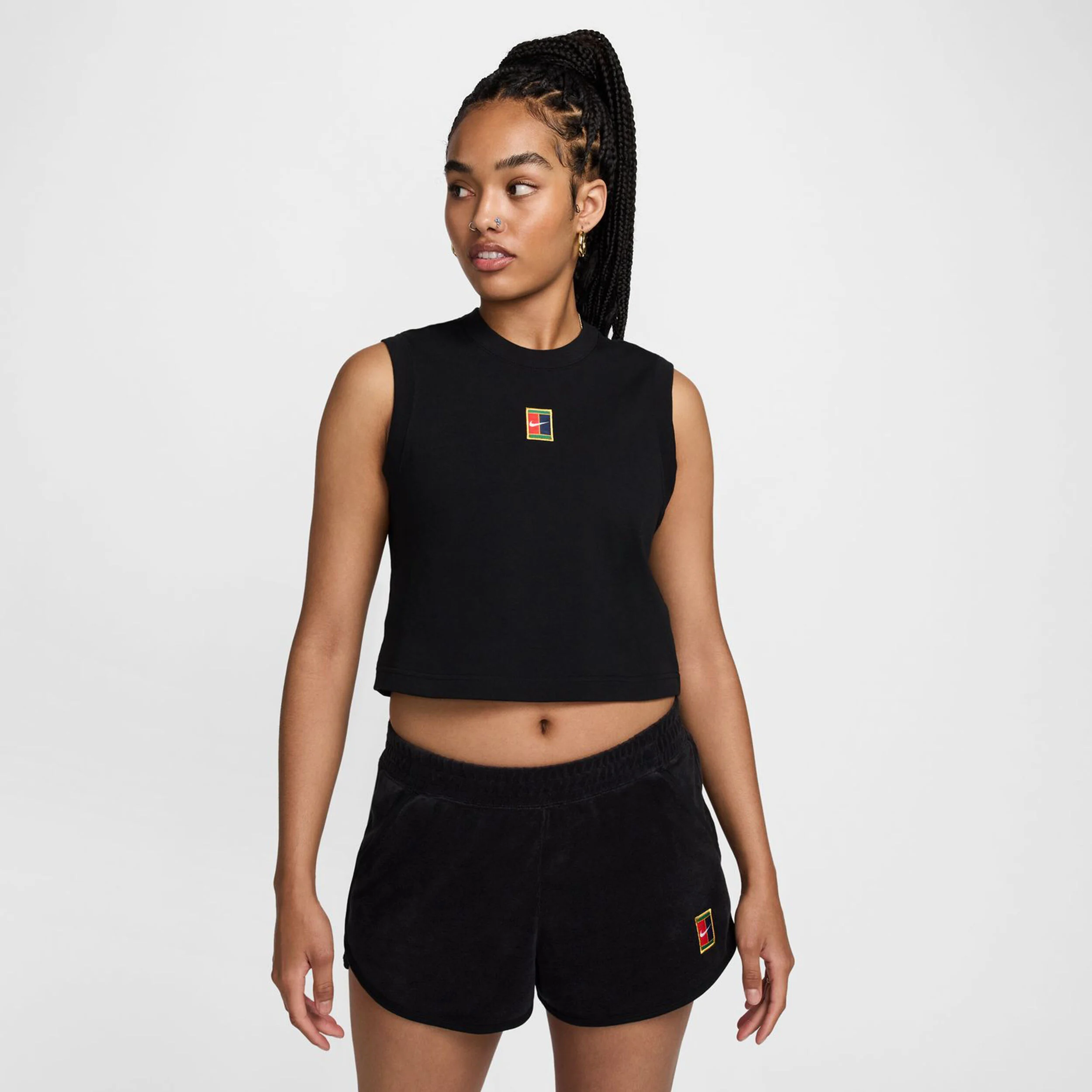 Court Heritage Tank-Top Damen - Schwarz