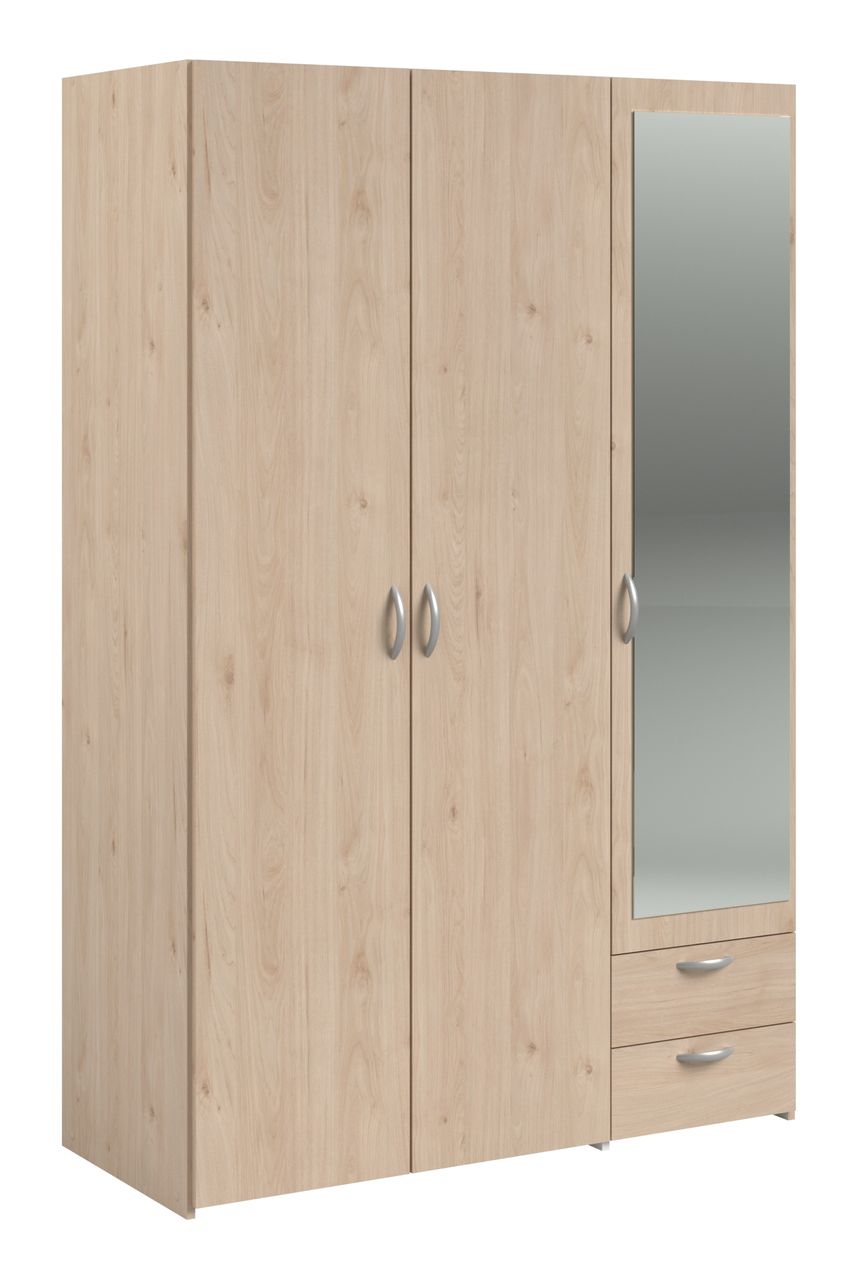 Parisot Parisot, Daily 14, Kleiderschrank 3-türig, mit Spiegel, Eiche