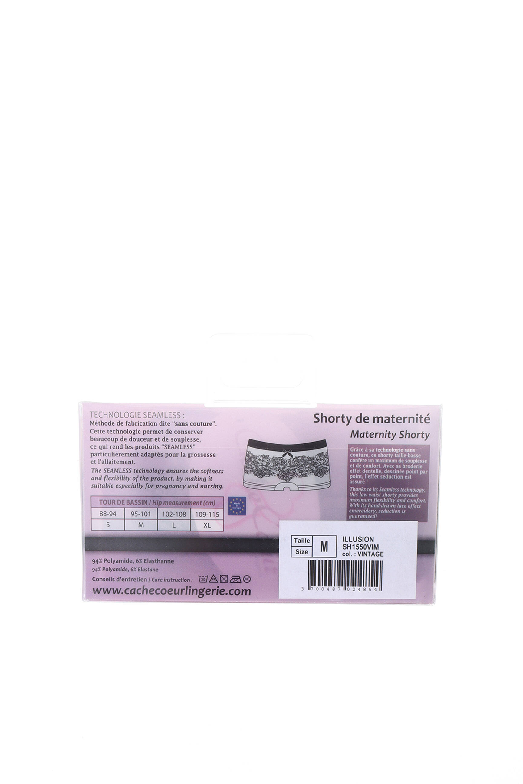 Cache Coeur Lingerie Maternite Femme couleur violet