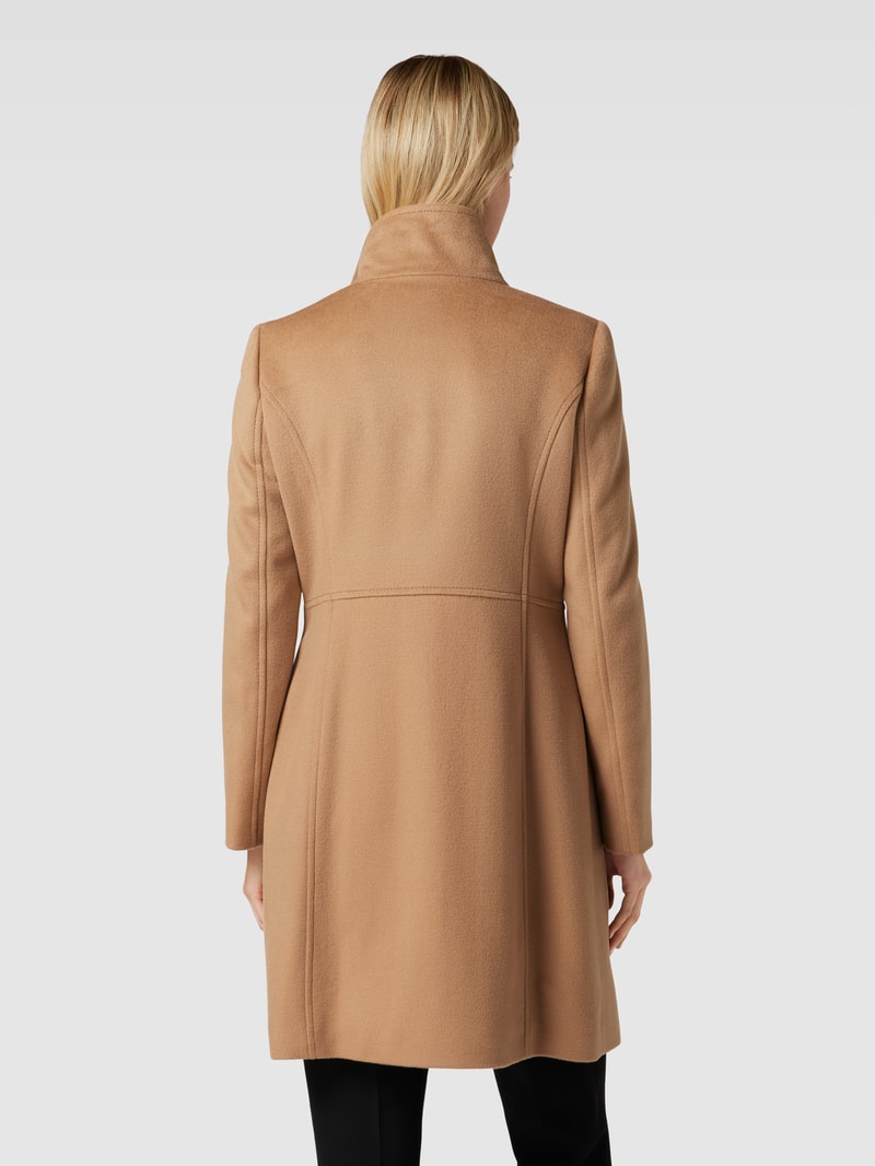 Wollmantel mit Stehkragen Modell 'LIZ' in camel