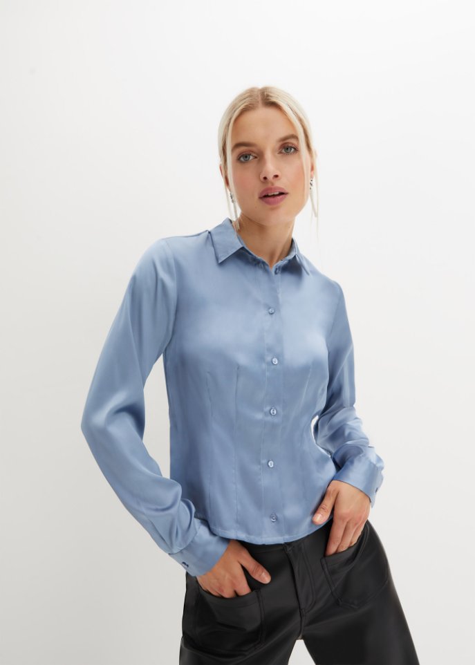 Satin-Bluse