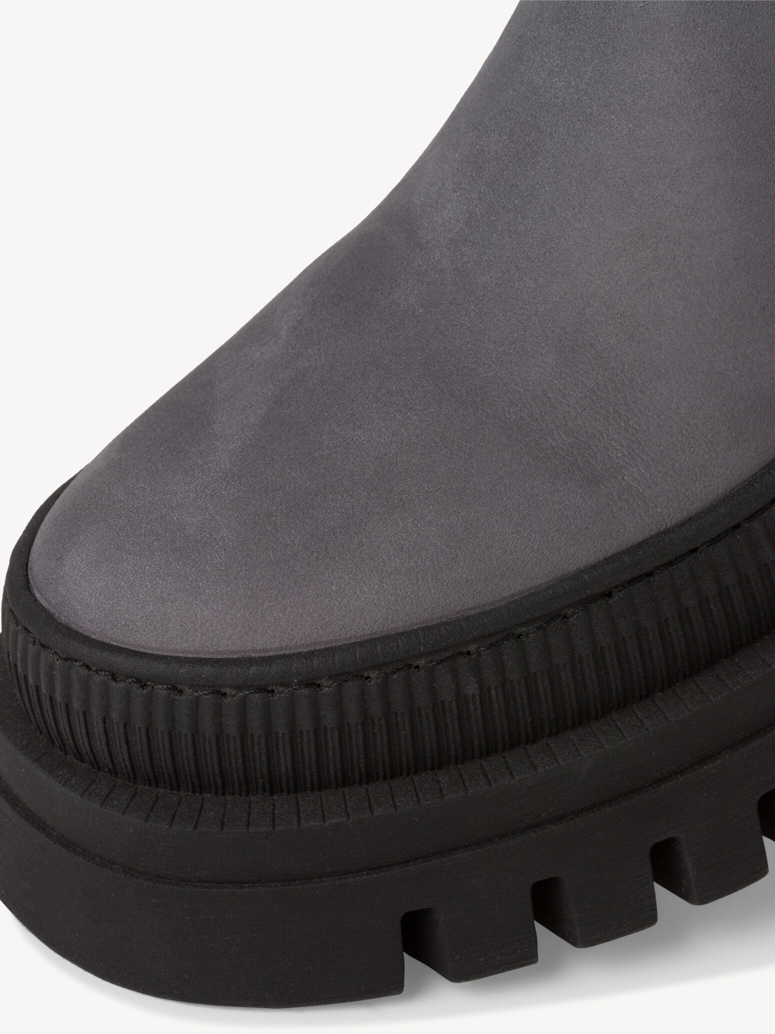 Bottine Chelsea en cuir - gris