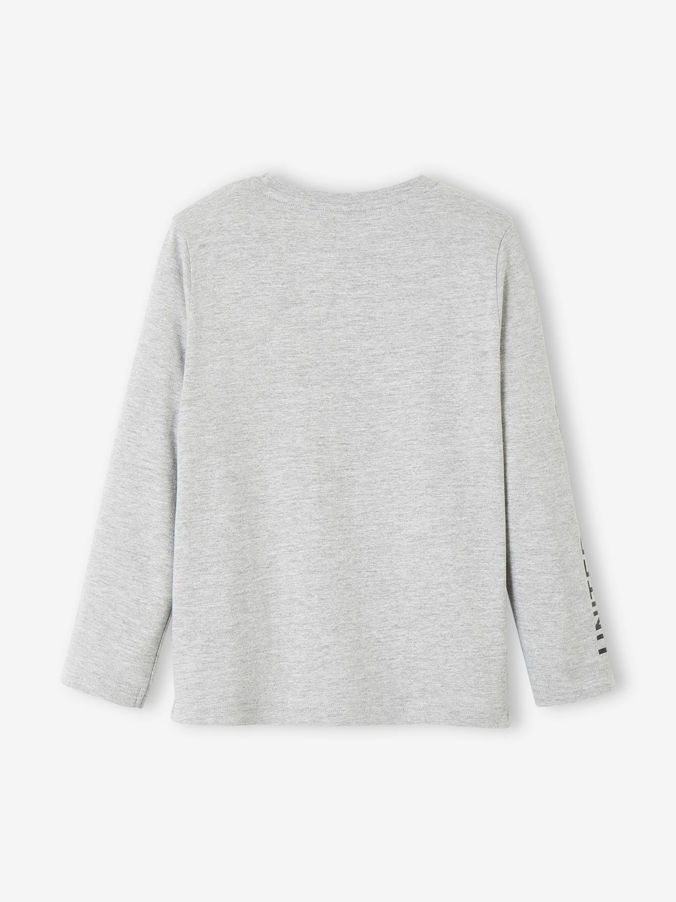 T-shirt manches longues garçon NASA® gris chiné