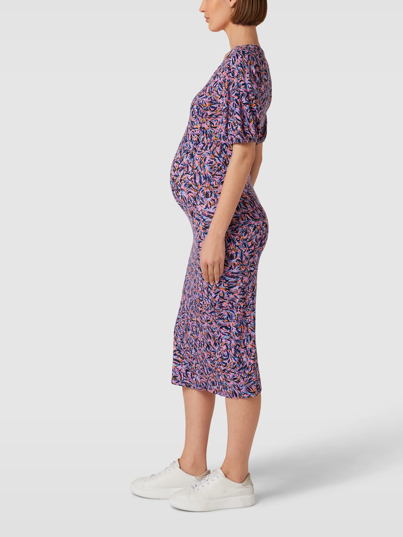 Umstands-Kleid mit Allover-Muster Modell 'Wanessa' in pink