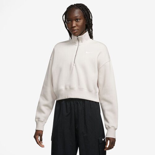 DAMEN SWEATSHIRT W NSW PHNX FLC QZ CROP