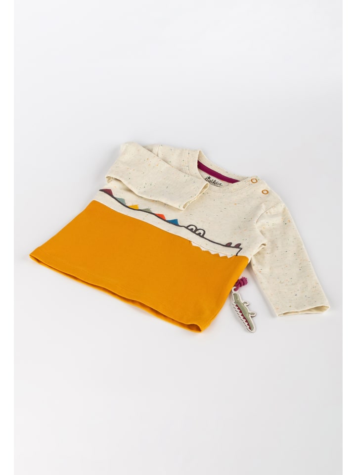 Sigikid Langarmshirt Happy Crocodile in ecru bunt meliert/senfgelb günstig kaufen