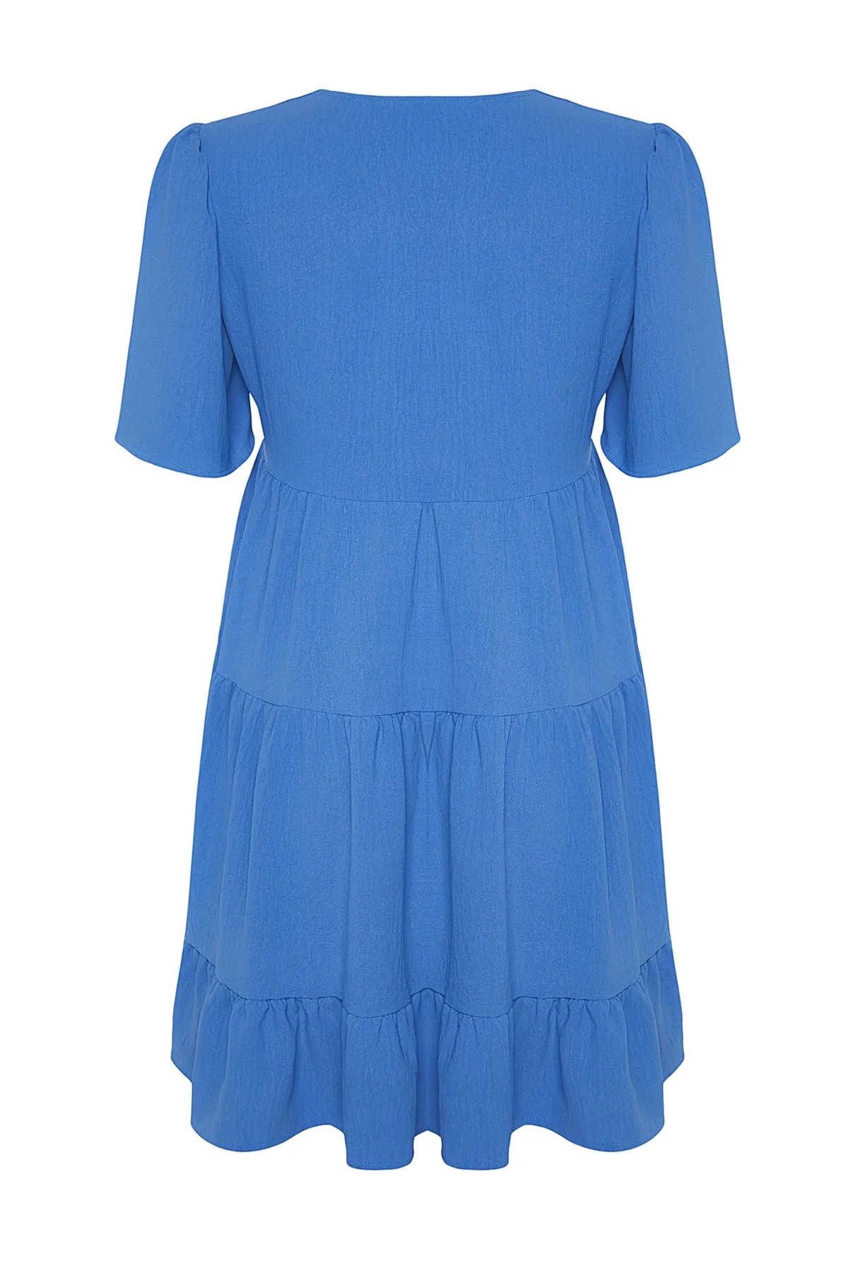 Trendyol Collection  Weit geschnittenes Mini-Webkleid in Indigo TWOSS20EL0400