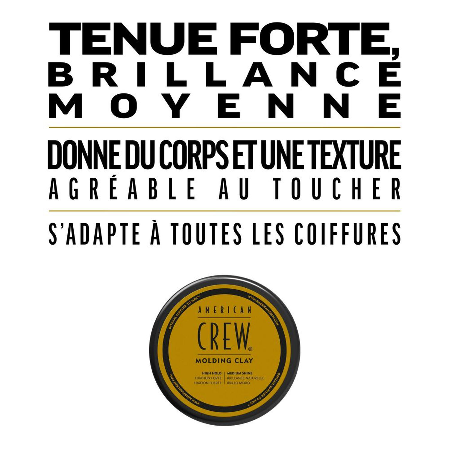 American Crew Molding Clay Cire Coiffante Fixation Forte