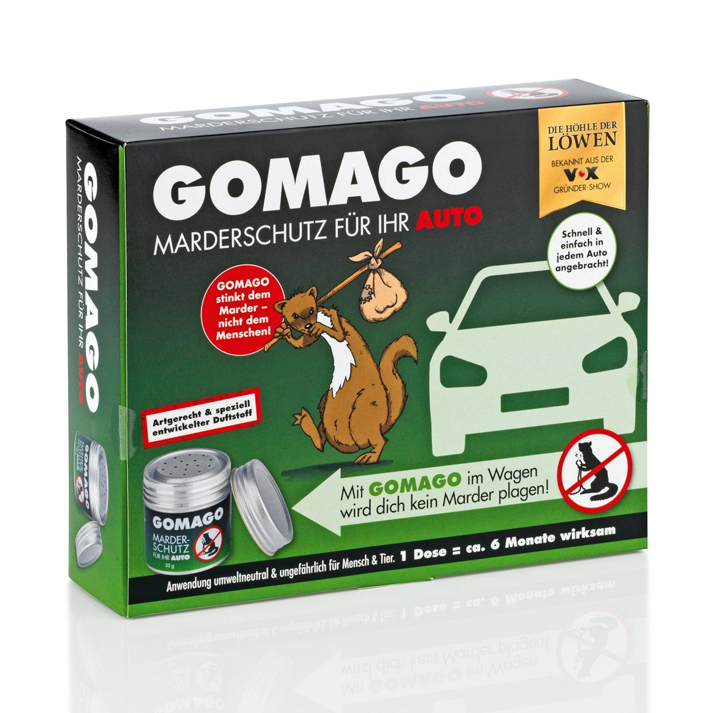 GOMAGO Marderspray Mardervergrämung Auto, 1-St., Marderabwehr vertreibt Marder durch Duftstoff PKW KFZ Auto
