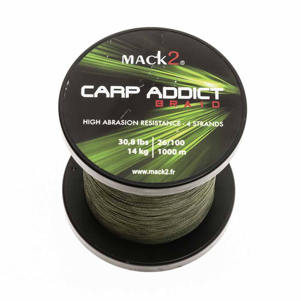 Tresse mack2 karperverslaafde 4braid 1000m verte