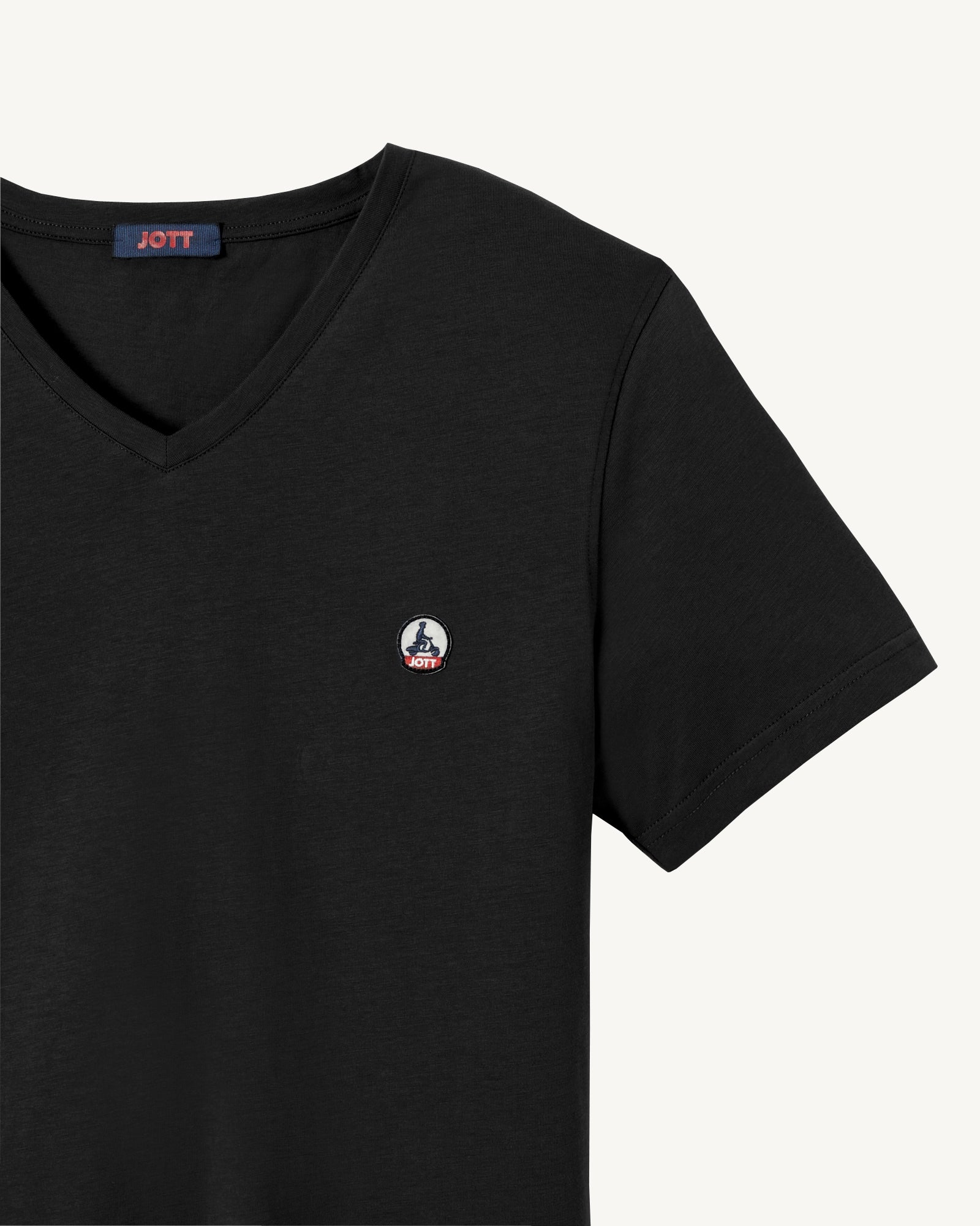 T-shirt homme en coton biologique Noir Benito