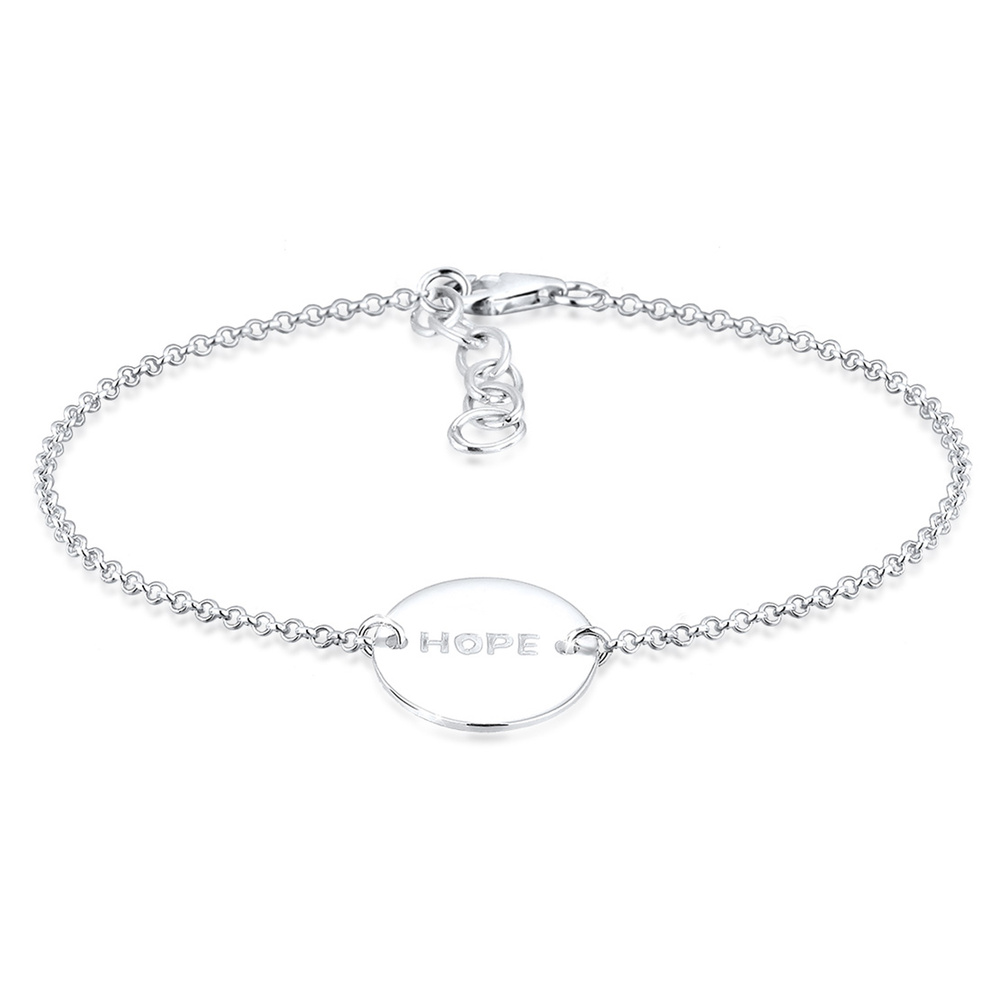 Elli Elli Bracelet Hope-Schriftzug 925 Sterling Silber Bracelet