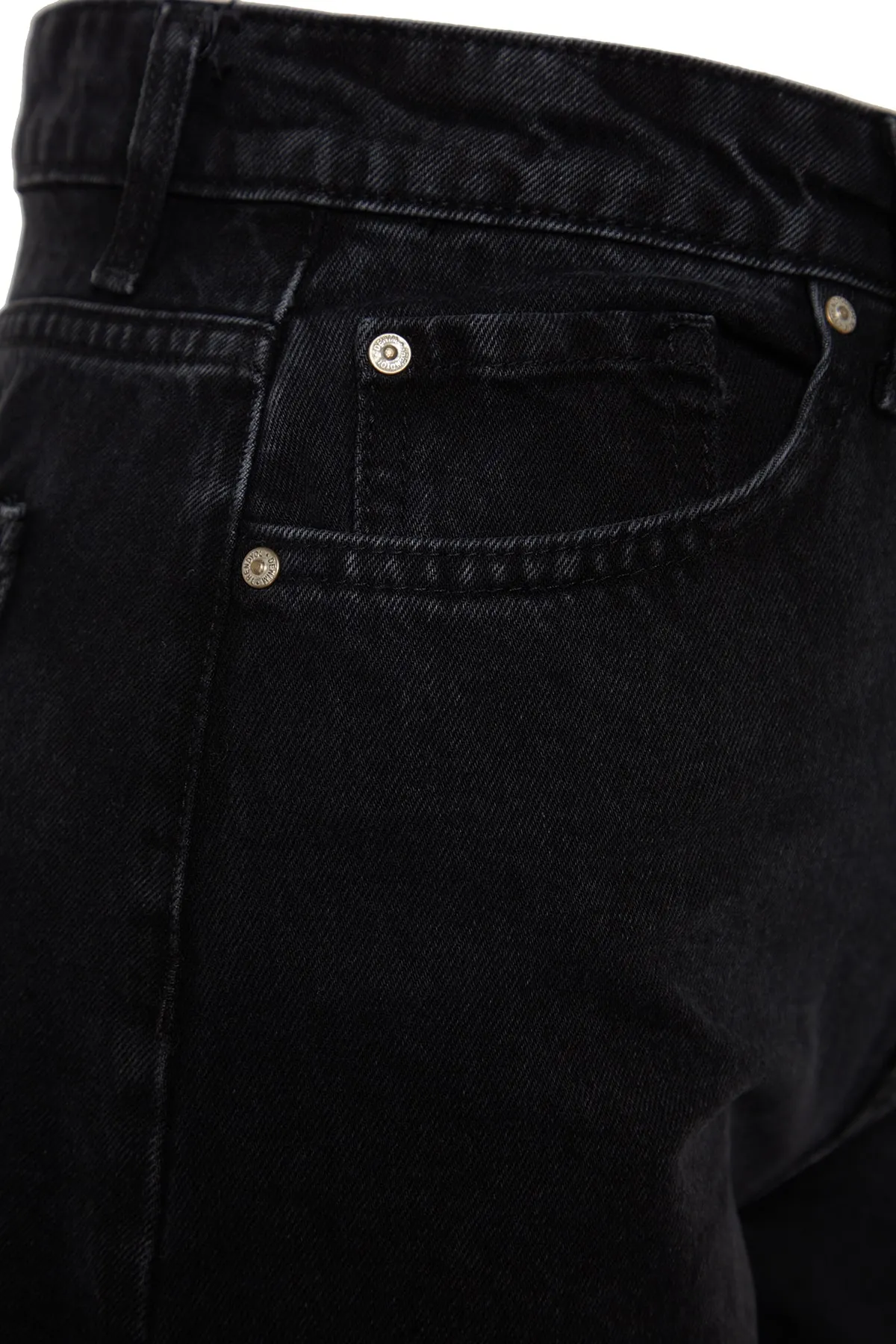Trendyol Collection  Schwarze Barrel-Jeans mit hoher Taille TWOSS23JE00295