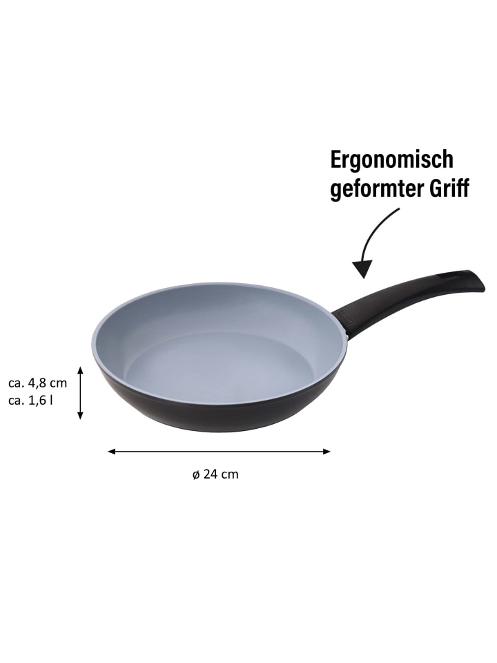 Stoneline Keramik Bratpfanne 24 cm | ohne Deckel in Schwarz günstig kaufen 24 cm