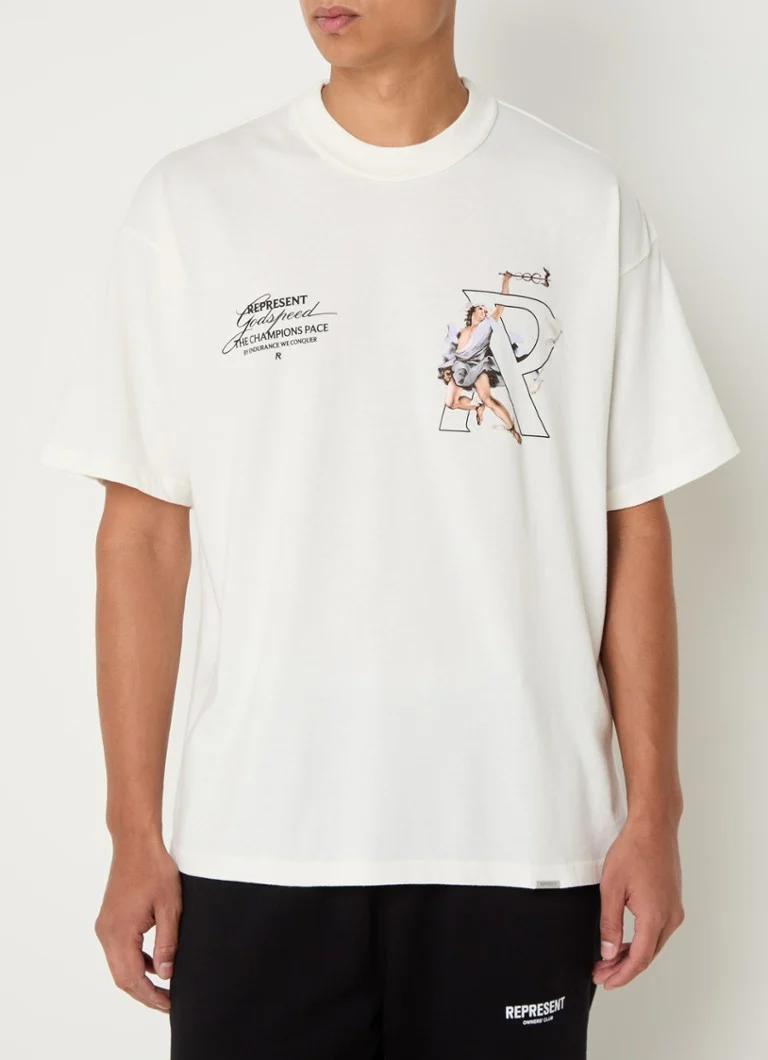 „Reprezentative Hermes“ marškinėliai su logotipu ir spauda nugaroje