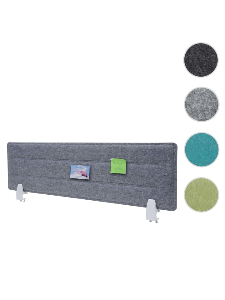 MCW Tischtrennwand G76, 100x30cm grau günstig kaufen onesize