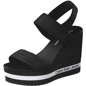 Calvin Klein Wedge Sandal Sling in schwarz