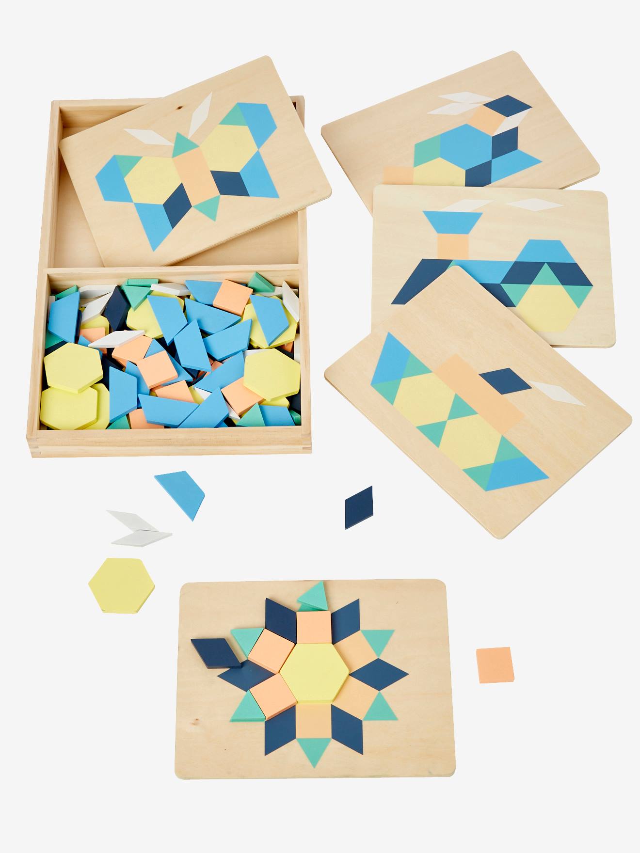 Tangram en bois FSC® multicolore
