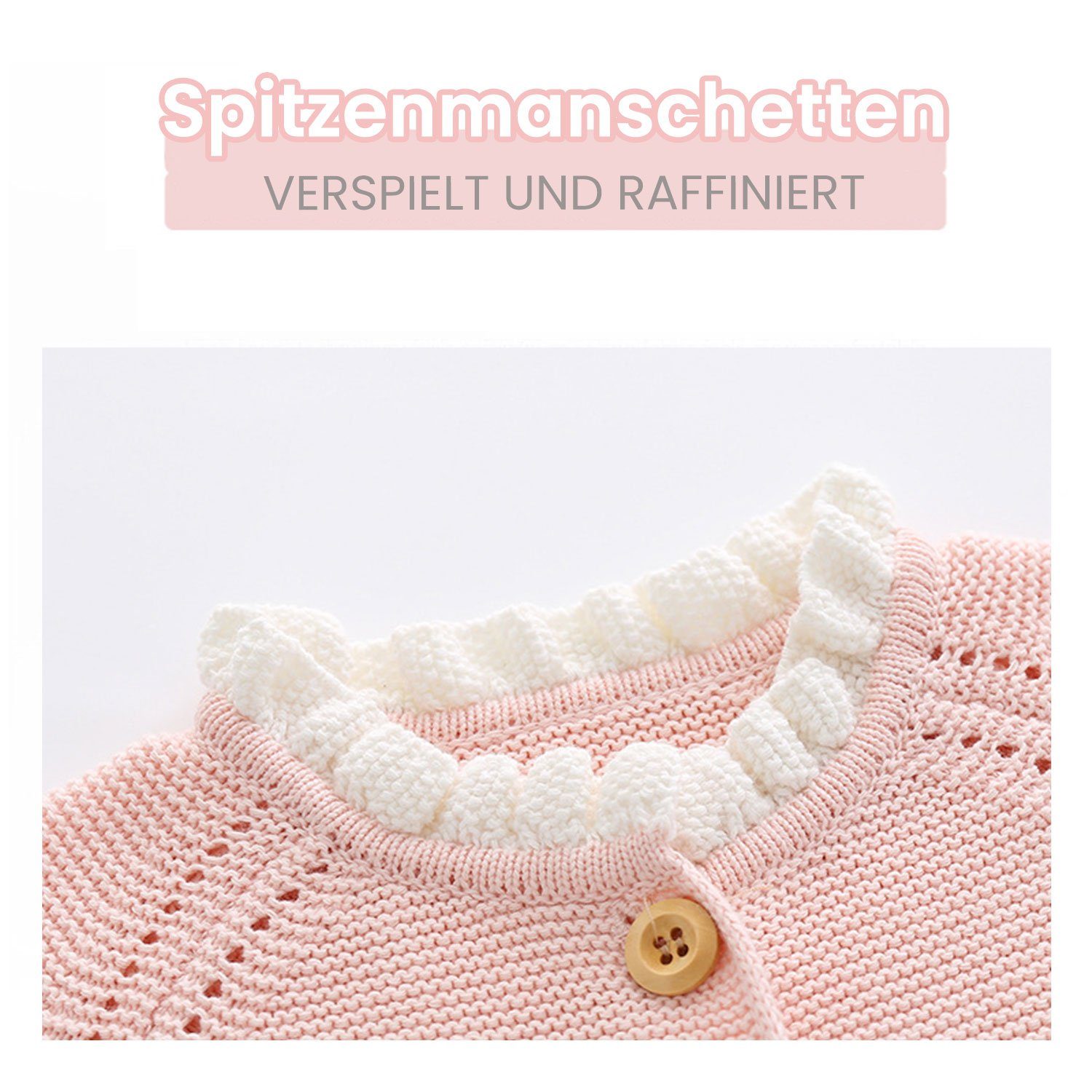 TOPMELON Strickjacke Kinder Mädchen Strickjacke Herbst Gestrickt Pullover