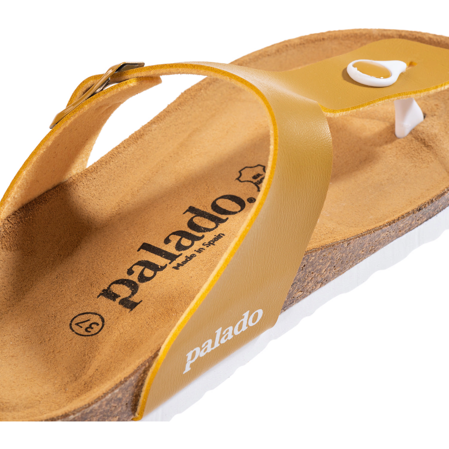 Palado Kos Matt, Zehentrenner, Damen, Senf