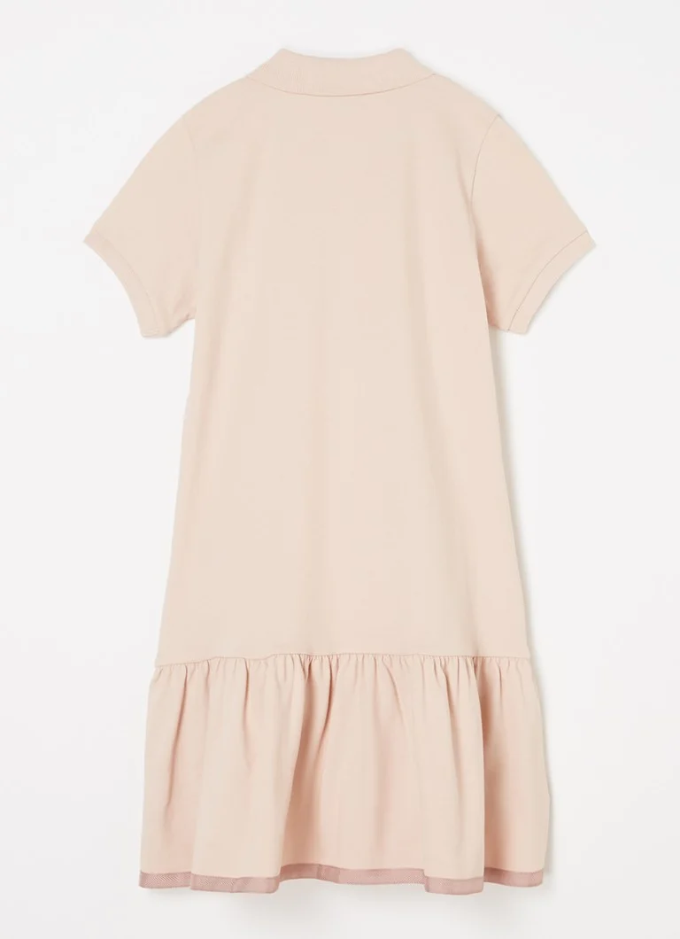 Moncler midi polo dress in piqué cotton with logo